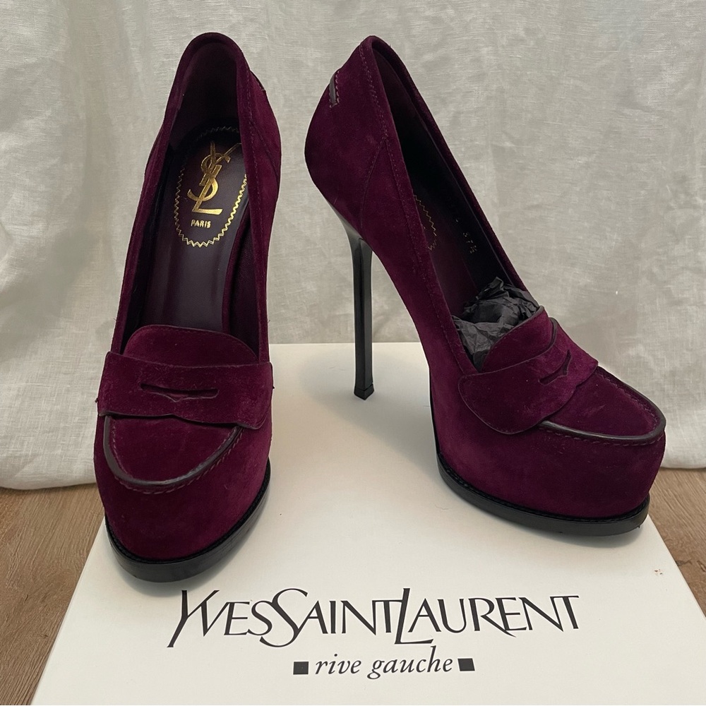 Saint Laurent Tribut Heel Moccasin 37.5